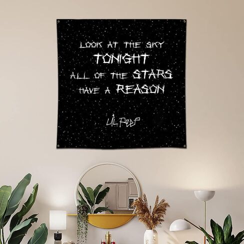 ليل نسيج زقزقة العلم الجدار شنقا فن البوب ​​ديكورات المنزل لغرفة المعيشة غرفة نوم ديكور النوم 4x4ft in Kuwait