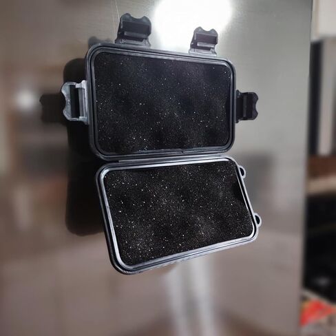 صندوق مفاتيح مخفي ملحقات صندوق تخزين السيارة مقاوم للماء صندوق تخزين مغناطيسي حامل مفتاح مغناطيسي أسفل السيارة أسود in Kuwait