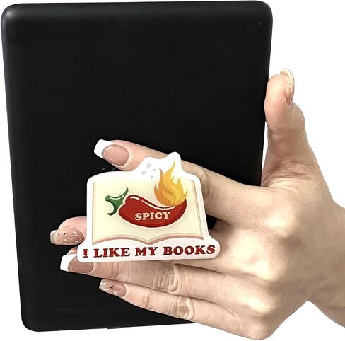 Booktok Reading Bookish Expandable Collapsible Grip Stand Holder for Kindle eReaders iPhone and Smartphone (Chili Peppers) in Saudi Arabia