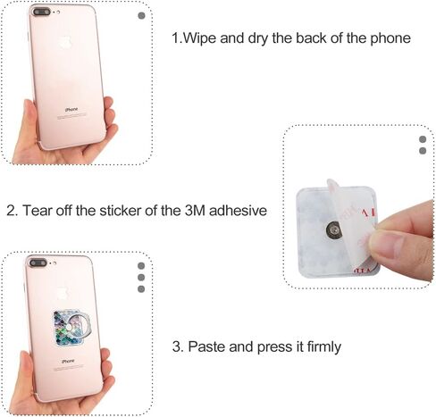 الهاتف الخليوي الحب الدائري حامل حامل واضح الماس فنجر قبضة حلقة 360 درجة دوران البنصر حامل أزرق أخضر ملون حورية البحر المقاييس in Kuwait