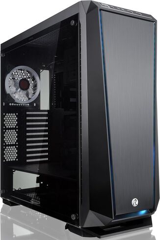 RAIJINTEK ZOFOS EVO WINDOW E-ATX Full Tower PC Case, Tempered Glass, ARGB Lighting at Front, Removable Bracket,1*140mm PWM ARGB Fan with Controller and 2*120mm Fans Pre-Installed, Black (0R200073) in Saudi Arabia