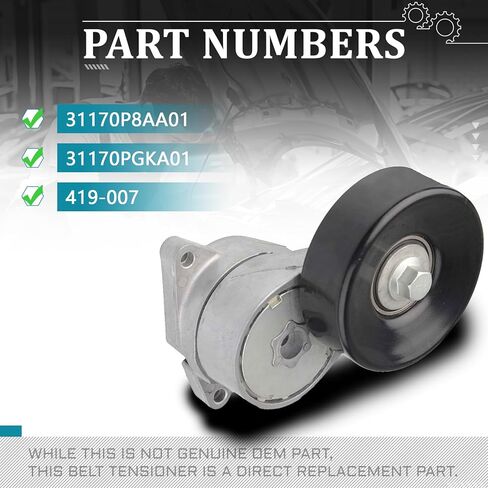 IRONTEK 419-007 مجموعة بكرة شد الحزام مناسبة لـ Acura (1997-2003 CL/ 2001-2002 MDX/ 2002-2003 NSX/ 1999-2003 TL)، لهوندا (1998-2002 Accord/ 1999-2001 Odyssey/ 2003-2004 Pilot ) #31170P8FA01 in Saudi Arabia