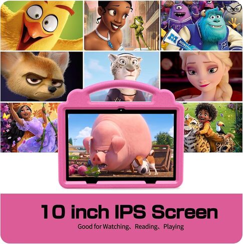 تابلت للأطفال 10 بوصة، تابلت أندرويد 12، ذاكرة وصول عشوائي 3 جيجابايت، مساحة تخزين 64 جيجابايت، تابلت للأطفال مع حدود زمنية، فلاتر عمرية، والمزيد مع أدوات الرقابة الأبوية، متجر جوجل بلاي، يوتيوب نيتفليكس للأولاد والبنات (وردي) in Kuwait