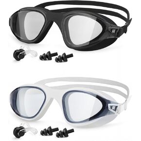 Swimming Goggles 2 Pack, Professional Anti Fog No Leaking UV Protection Wide View Swim Goggles for Women Men Adult Youth in Kuwait