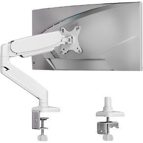 Single Monitor Desk Mount for Max 32 inch Screen, Gas Spring Arm, Stand with Clamp/Grommet Mounting Base, VESA 75x75mm & 100x100mm, Mounts Fit 4.4-17.6lbs Computer, Black