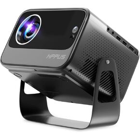[Auto Focus/Keystone] Smart Projector 4K with Android 9.0 1080P Native 500 ANSI, Ceiling Projector with WiFi 6 and Bluetooth Object Avoidance, and Screen Adaption（White）