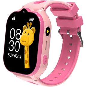 4G Smart Watch for Kids Ages 3–12 | GPS Tracker, Phone Calls, Text Messaging, SOS, School Mode, Camera, Parental Controls, Safety Watch, Preinstalled SIM Card, Subscription Plan Need (Blue)