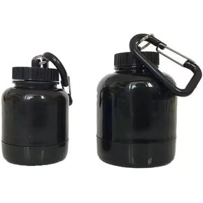 Protein Powder Container with Durable Keychain -Portable Protein Powder Supplement Funnels with Keychain-Portable Protein Powder Container to go for The Gym,Workouts,Fitness,and Travel Big&Small 2PCS