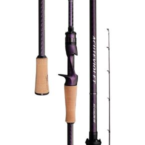 PURELURE ACUTEVIOLET Fishing Rod Regular Fast Action, Jerkbait Rod Spinning & Casting 2 Piece, TORAY 36 Ton Carbon Fiber, Titanium Frame with Torzite Guide Ring, Carbon Reel Seat and 3A Cork Handle