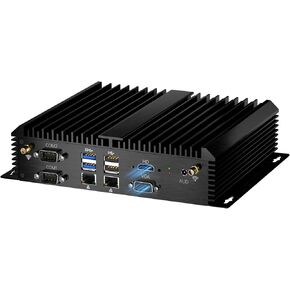 Industrial Mini PC, Fanless Desktop Computer Core i7-1165G7 2.8-4.7GHz, Windows 11 Pro, 16G DDR4 RAM, 256G SSD, VGA/HDMI 4K@60Hz, 2x2.5G LAN Ports, 6xCOM RS232, 4G Module, WiFi6/BT5.1
