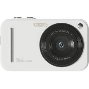 Digital Camera for Kids, WITYEAH 48MP FHD 1080P Point and Shoot Digital Cameras with 16X Zoom Anti-Shake, Compact Portable Cameras for Photography, for Boys Girls Teens Beginners,White