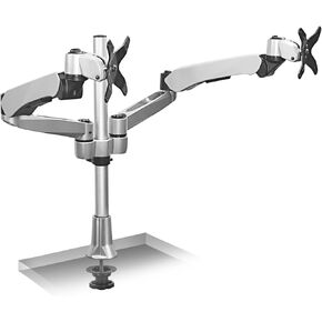 Mount-it! Height Adjustable Full Motion Two Monitor Computer Desk Mount Spring Arm Quick Release with Grommet Base (MI-45111)