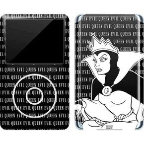 Skinit Decal MP3 Player Skin Compatible with iPod Classic (6th Gen) 80GB - Officially Licensed Disney Villains Evil Queen Black and White Design
