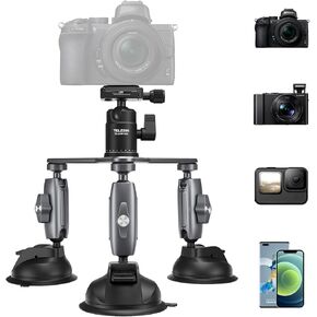 TELESIN Electric Magsafe Car Mount Vacuum Magnetic Car Phone Holder 105N 360° Reinforced Adjustable Swivel Lock, Suction Cup Phone Mount for Your Car/Gym/Mirror/iPhone & Android
