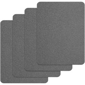 4pcs Phone Grip Tapes, Anti-Slip Cellphone & Mouse Rubber Stickers Patches Waterproof Whole Sheet Non Slip Decals Strips for Smooth Laptop Camera Cup Fingerboard Game Gun Controller (Grey)