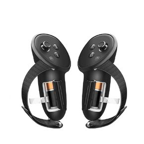 Nova Design Premium Controller Grips for Meta Quest 3 & 3S – Knuckle Straps, Soft Silicone Grip, Adjustable Fit, Durable Protection & Easy Battery Access