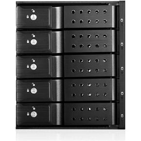 ISTAR BPN-DE350HD-BLACK Trayless 3X 5.25 to 5X 3.5 12Gb/s HDD Hot-swap Rack