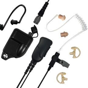 Sheepdog Microphones Quick Disconnect Police Lapel Mic, Compatible with Harris XG25 XG75 XG15 P5300 P5400 P5500 and P7300 Series, Law Enforcement Earpiece Headset