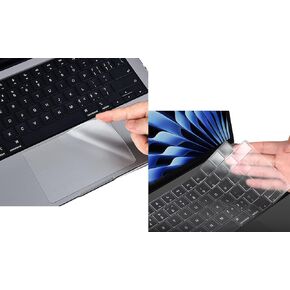 Premium Keyboard Cover & Trackpad Protector for 2025-2022 MacBook Air 13.6" M4 M3 M2 A3240 A3113 A2681 with Touch ID
