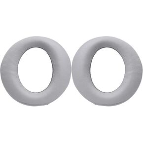 Replacement Protein Leather Ear Pads Cushions Cover Repair Parts Compatible with Sony PS4 Gold Wireless PlayStation 4 Headset 2018 Version CECHYA-0080 Stereo 7.1 Virtual Surround Headset (Grey-White)