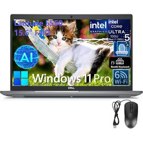 Dell Latitude 5550 15 15.6" FHD Business AI Laptop Computer, Intel Ultra 5 135U (Beat i7-1355U), 32GB DDR5 RAM, 1TB SSD, WiFi 6, Bluetooth 5.3, Backlit Keyboard, Fingerprint Reader, Windows 11 Pro