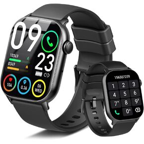 Smart Watch (Answer/Make Calls), 1.96"HD Smartwatch for Men Women 113+ Sport, 2025 Fitness Activity Tracker with Heart Rate Monitor, Sleep Trackers, Pedometer, IP68 Waterproof for Android iOS Green