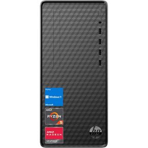 HP Premium Desktop, AMD Ryzen 5 5600G Processor, 32 GB RAM, 1 TB SSD Storage, Windows 11 Pro, High Speed Performance, Computer, 8 USB Ports, for Business, Study, Videos, and Gaming