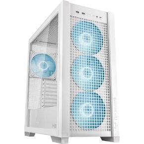 ASUS TUF Gaming GT302 ARGB ATX Mid-Tower PC Case – Four 140 x 28 mm ARGB Fans for High Airflow, Interchangeable Tempered Glass or Mesh Side Panels, Supports BTF Hidden-Connector Motherboards | Black