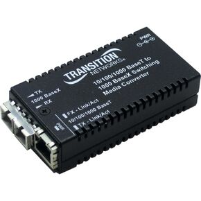 Transition Networks M/GE-PSW-SX-01 2 Port RJ45 to SC Mini Gigabit Ethernet Media Converter M/GE-PSW-SX-01-NA