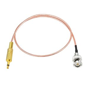 Eightwood BNC Male to 3.5mm 1/8" Mono TS Male Plug Stereo Adapter Coaxial Power Audio Cable 1.6 Feet