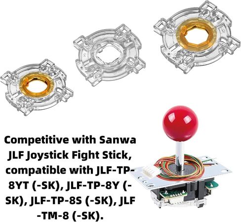 Ruimou 6pcs مثمن/جولة/مربع 8 طرق التقييد بوابة الممرات متوافقة مع Sanwa GT-y JLF عصا عصا القتال in Kuwait