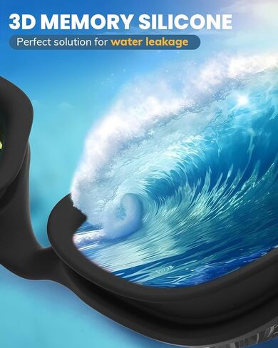 Swimming Goggles 2 Pack, Professional Anti Fog No Leaking UV Protection Wide View Swim Goggles for Women Men Adult Youth in Kuwait