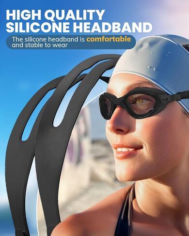 Swimming Goggles 2 Pack, Professional Anti Fog No Leaking UV Protection Wide View Swim Goggles for Women Men Adult Youth in Kuwait