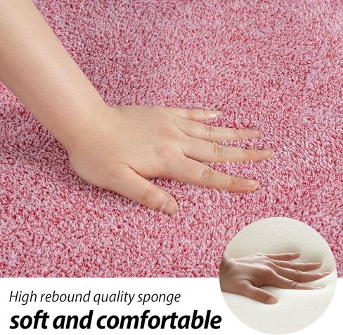 سجادة منطقة لغرفة النوم، سجاد وردي اللون مقاس 4 × 6 أقدام مع رغوة الذاكرة لغرفة النوم في غرفة المعيشة، سجادة أشعث منفوشة قابلة للغسل للفتيات وغرفة الأطفال وعطلة عيد الميلاد in Kuwait