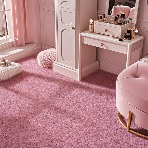 سجادة منطقة لغرفة النوم، سجاد وردي اللون مقاس 4 × 6 أقدام مع رغوة الذاكرة لغرفة النوم في غرفة المعيشة، سجادة أشعث منفوشة قابلة للغسل للفتيات وغرفة الأطفال وعطلة عيد الميلاد in Kuwait