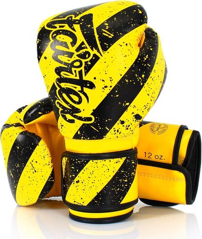 Fairtex BGV14 Muay Thai Boxing Microfibre Gloves for Men, Women, Kids | MMA Gloves, Kickboxing, Gym, Workout | Premium Quality, Light Weight & Shock Absorbent Boxing Gloves- (White Graffiti/8oz) in Saudi Arabia