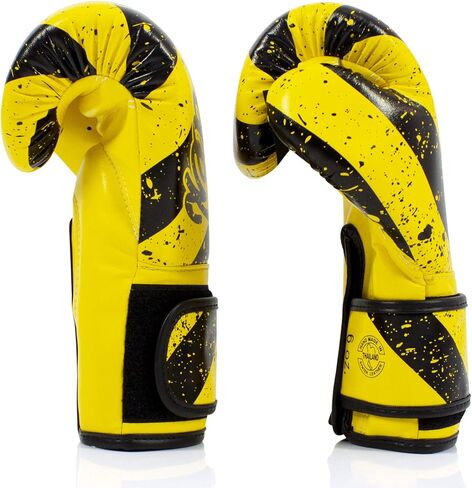 Fairtex BGV14 Muay Thai Boxing Microfibre Gloves for Men, Women, Kids | MMA Gloves, Kickboxing, Gym, Workout | Premium Quality, Light Weight & Shock Absorbent Boxing Gloves- (White Graffiti/8oz) in Saudi Arabia