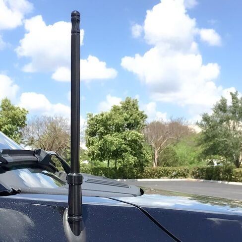 RECON Aluminum 8" Antenna Mast Style (Fits OEM Factory Threaded Antenna) Multiple Colors (Brushed Aluminum) in Saudi Arabia