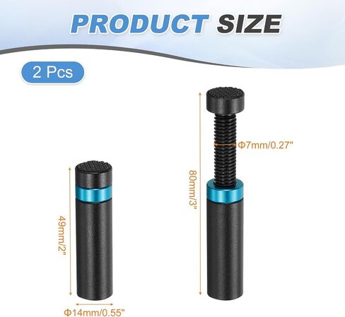 MECCANIXITY 2Pack Graphics Card GPU Support Bracket, GPU Stand Holder Magnetic Base 74-120mm Adjustable Height Brace for Desktop Video Card, Aluminum Alloy Black, Blue in Saudi Arabia