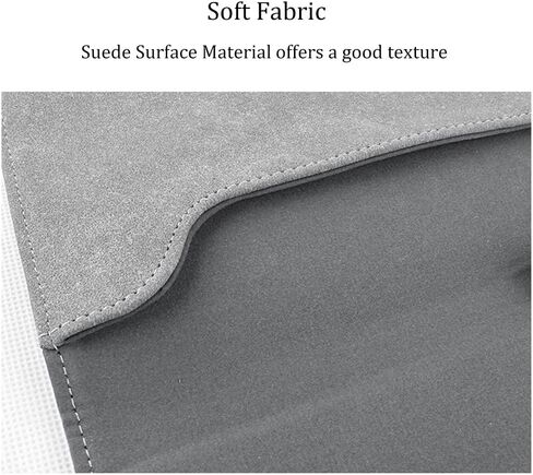 Sleeve Bag Suede Leather for 10.2" Kindle Scribe (1st Generation - 2022 Release), Portable Water Repellent Protective Case with Pen Loop and Magnetic Closure (Gray) in Kuwait