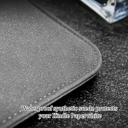 Sleeve Bag Suede Leather for 10.2" Kindle Scribe (1st Generation - 2022 Release), Portable Water Repellent Protective Case with Pen Loop and Magnetic Closure (Gray) in Kuwait