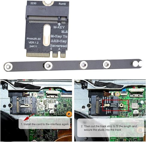 Zyyini M.2 NVME SSD Convert Adapter Kit for Air Pro 2013-2017 ، M Key NVME SSD CARDER CARDTER NGFF مع دعم البراغي 2230 2240 2260 2280 PCIE 4.0 in Saudi Arabia