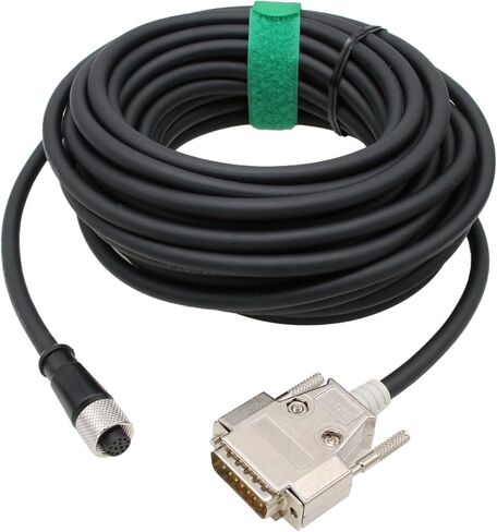 كابل بيانات Cognex M12 A-Coded 12 Pin أنثى إلى DB15 RS-232 Data Man In-Sight 7000 8000 Reader Sensor 10m in Saudi Arabia
