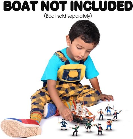 ArtCreativity Pirate Action Figure Playset, Set of 8 Legendary Plastic Figures in Assorted Poses, Cool Pirate Toy Set for Kids, Great Birthday Gift Idea for Boys and Girls in Saudi Arabia