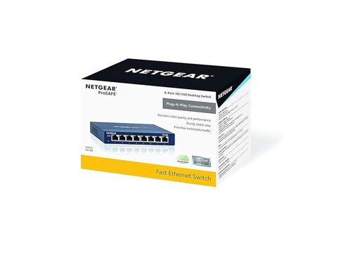 NetGear 5-Port Fast Ethernet 10/100 Switch Ungeding Switch (FS105) سطح المكتب و Prosafe Lifetime Protection ، Blue in Saudi Arabia