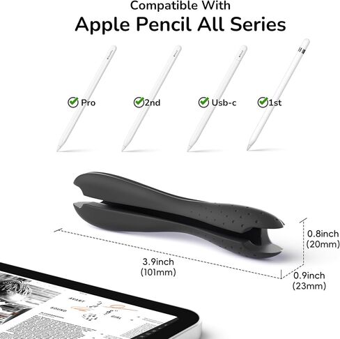 Grip Eletiuo متوافق مع Apple Pencil Pro ، الجيل الأول/الثاني ، نموذج USB-C ، غطاء غلاف السيليكون الواقي مع نسيج مضاد للانزلاق ، تصميم ثنائي الرؤوس المزدوجة المريحة ، الشحن المغناطيسي والنقر المزدوج ، الأرجواني in Saudi Arabia