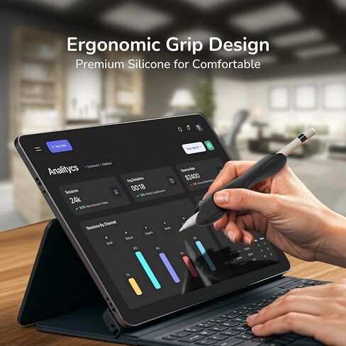 Grip Eletiuo متوافق مع Apple Pencil Pro ، الجيل الأول/الثاني ، نموذج USB-C ، غطاء غلاف السيليكون الواقي مع نسيج مضاد للانزلاق ، تصميم ثنائي الرؤوس المزدوجة المريحة ، الشحن المغناطيسي والنقر المزدوج ، الأرجواني in Saudi Arabia