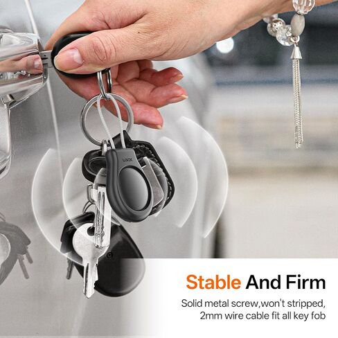 Waterproof AirTag Keychain Holder （4 Pack） Secure Holder With Wire Cable Air Tag Lock Case Keychain Key Ring Key Chain Luggage tag For Keys, Luggage & More Men Women's Keyrings & Keychains in Saudi Arabia