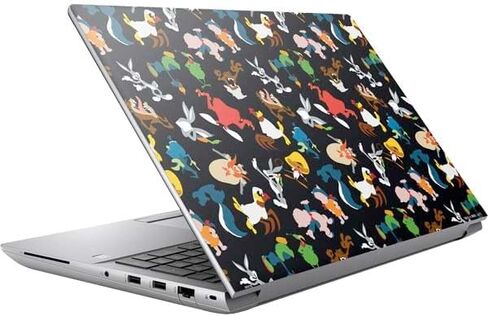 Skinit Decal Laptop Skin Compatible with HP ZBook Fury 16 G10 - Officially Licensed Looney Tunes Identity Pattern Design in Kuwait