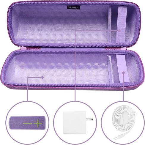 LTGEM Hard Travel Carrying Case for Ultimate Ears MEGABOOM 3/4 Portable Wireless Bluetooth Speaker and Charger Dock, Purple in Kuwait